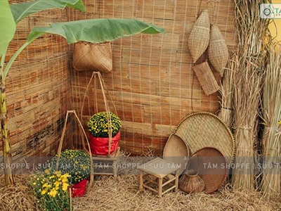 Cuộn rơm khô trang trí loại đẹp nhiều cỡ PK-ROM-01